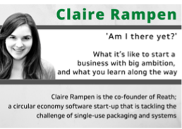 Promotional graphic for Claire Rampen